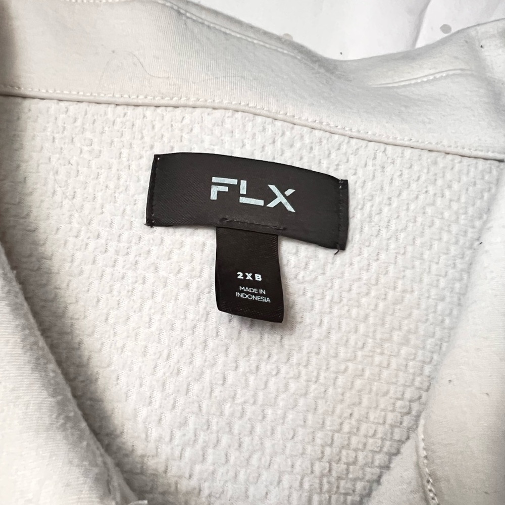 FLX Men's White Lightweight Shirt Jacket